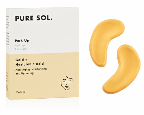 PURE SOL. Beauty Perk Up Gold + Collagen Hydrogel Eye Mask